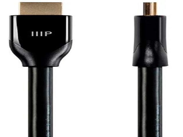 Monoprice Certified Premium High Speed HDMI Cable, 4K @ 60Hz, HDR, 18Gbps, 28AWG, YUV 4:4:4, 20ft, Black