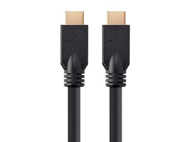 Monoprice Commercial Series High Speed HDMI Cable, 4K @ 24Hz, 10.2Gbps, 24AWG, CL2, 20ft, Black