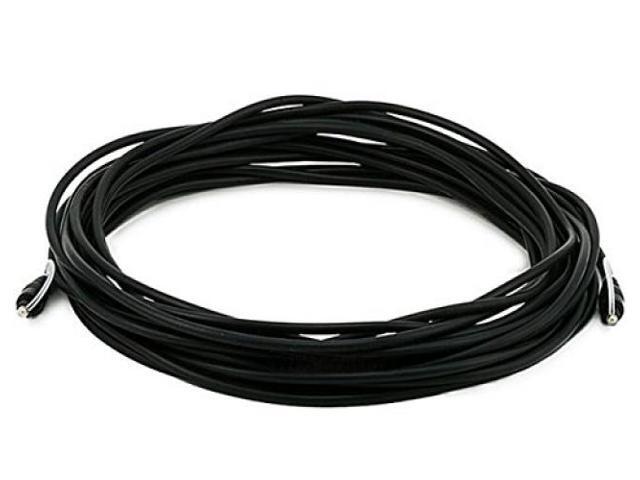 Monoprice Digital Optical Audio Cable - 35 Feet - S/PDIF (Toslink) Gold Plated Ferrule,Molded Strain Relief