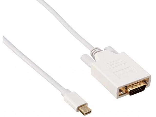Monoprice Video Cable - 15 Feet - White 32AWG Mini Display Port to VGA Cable