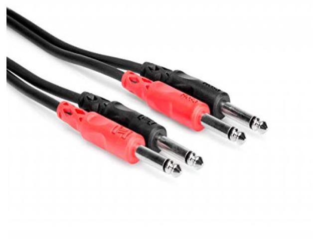 Hosa CPP200 Series Dual 1/4' to 1/4' Cable, 2 Meters (6.6 ft)