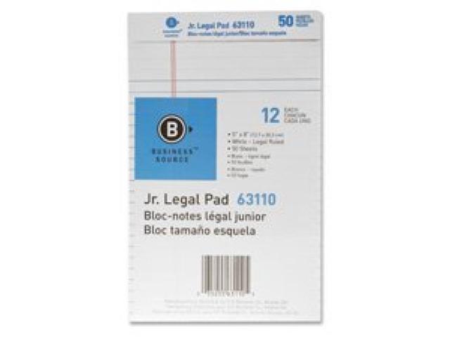 Business Source Legal Pads Legal Ruled 50 Sht 8-1/2'x14' 12Pack WE 63109