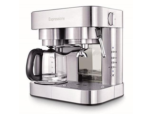 Espressione - Stainless Steel Series Espresso Maker/10-Cup Coffee Maker - Stainless Steel