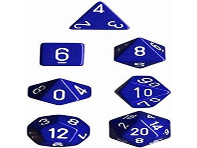 Chessex CHX25406 Dice-Opaque Blue/White Set
