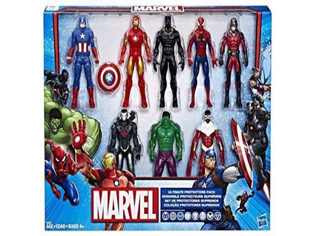 marvel avengers action figures - iron man, hulk, black panther, captain america, spider man, ant man, war machine & falcon! (8