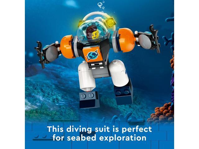 LEGO City Deep-Sea Explorer Submarine 60379 Building Toy Set, Ocean Submarine Playset with Shipwreck Setting, 6 Minifigures and 3 Shark Figures for...