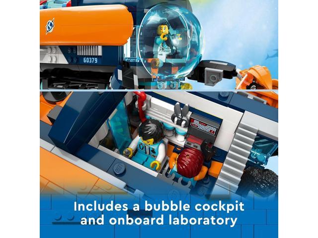 LEGO City Deep-Sea Explorer Submarine 60379 Building Toy Set, Ocean Submarine Playset with Shipwreck Setting, 6 Minifigures and 3 Shark Figures for...