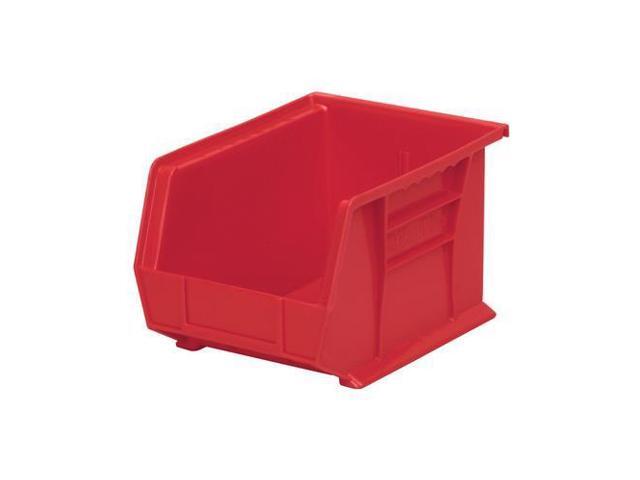 AKRO-MILS 30239RED Hang & Stack Storage Bin, Plastic, Red, 7 in H, 8 1/4 in W,