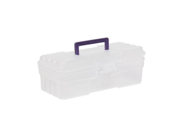 Akro-Mils AKM09912CLPUR Supply Box- 6in. x12in. x4in.- Plastic- Clear-Purple