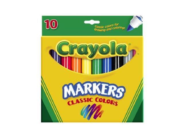 Crayola Non-Washable Markers Broad Point Classic Colors 10/Set 587722