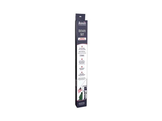 ANNIN FLAGMAKERS 238 Spinning Flagpole w/3 ft x 5 ft Nyl-Glo US Flag Incl White