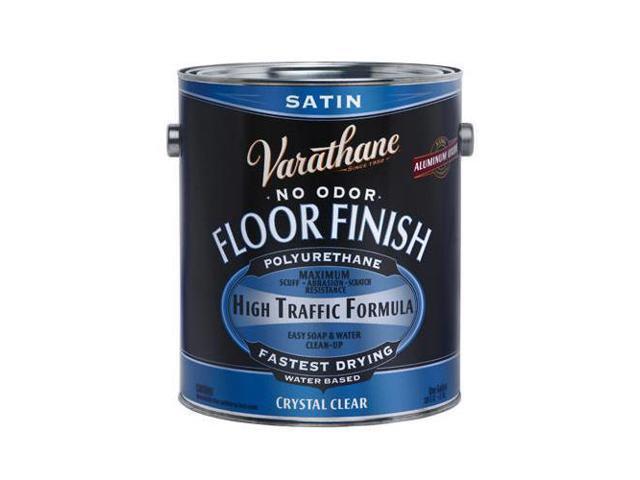 Varathane 230231 Water-Based Floor Finish Paint, 1 gal Can, 400 - 500 sq-ft/gal, Crystal Clear, Mild