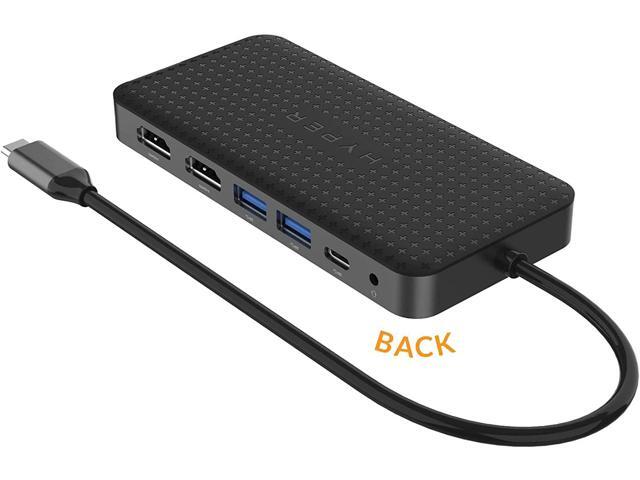 Hyper - HyperDrive Dual 10 Port USB-C Hub, 4K HDMI, Ethernet, 1 USB-C, 2 USB-A, microSD/SD, travel dock for M1/M2/M3 MacBook - Gray - image 6