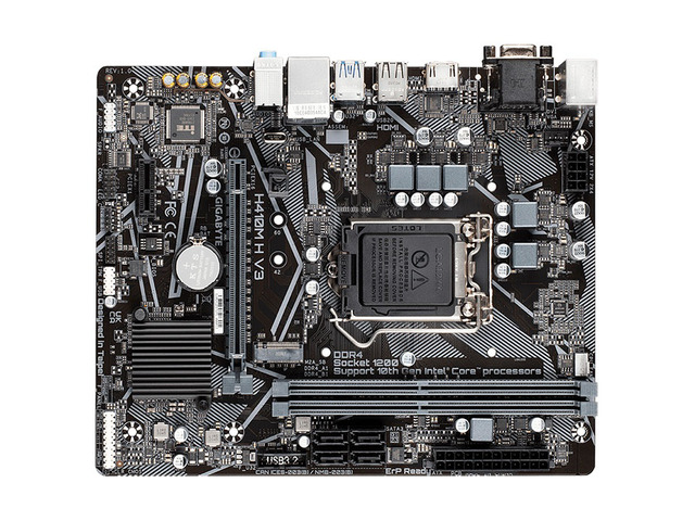 Gigabyte H410M H V3 LGA 1200 Intel H510 DDR4 Micro ATX Motherboard (H410M H V3)