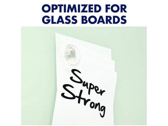 Quartet Glass Magnets, Large, 0.45' Dia, Clear, 6/Pack 85391
