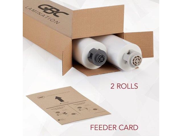 GBC GBC EZ Load Gray End Cap Laminating Roll Film, Low Temp, Gloss, 25 x 250'',