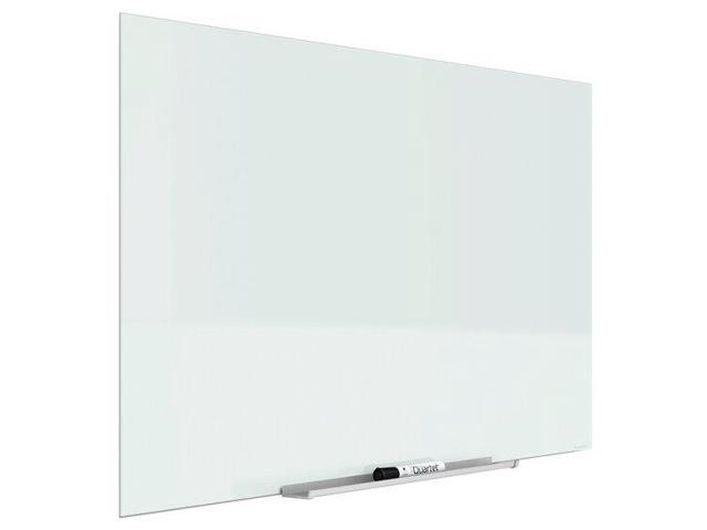 Quartet InvisaMount Magnetic Glass Marker Board Frameless 85' x 48' White Surface G8548IMW