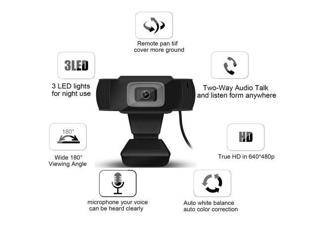 USB Streaming Camera 480P Webcam Built-In Mic Work Desktop Vertical Computer Camera Rotatable Support Efficient Quality Sensor