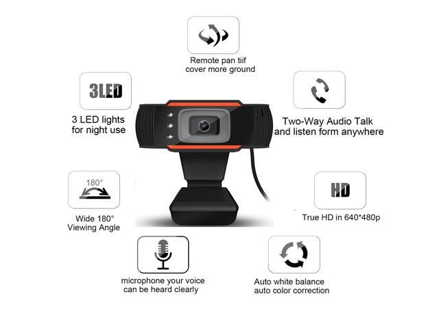 Computer Accessories Streaming Camera 480P Webcam Built-in Mic Work with Win7 Win8 for MSN Skype Tahoo Netmeeting