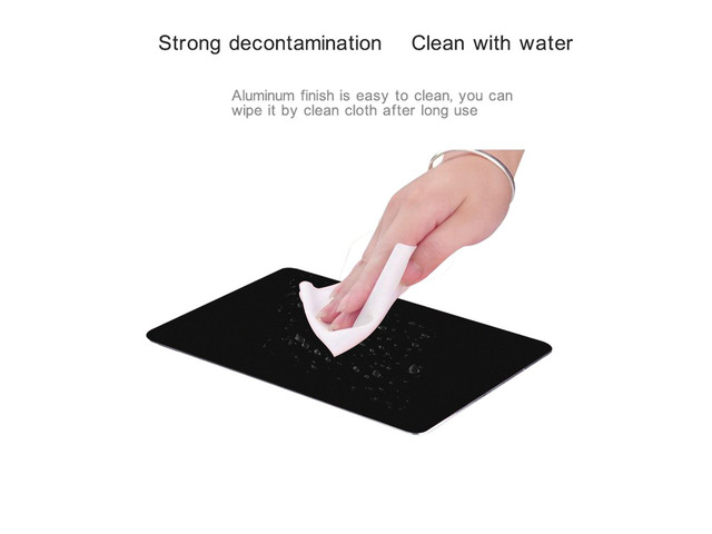 Jansicotek Computer Game Mouse Pad Smooth Gaming Aluminium Mouse Pad Fast and Accurate Control with Non-slip Rubber Base for PC Computer Laptop