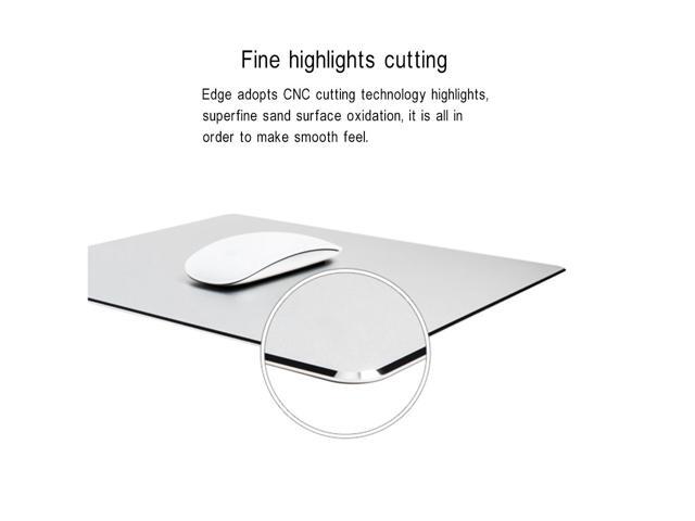 Jansicotek Computer Game Mouse Pad Smooth Gaming Aluminium Mouse Pad Fast and Accurate Control with Non-slip Rubber Base for PC Computer Laptop