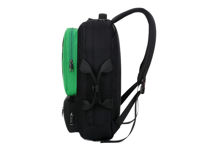Jansicotek SOCKO 17 Inch Laptop Backpack with Side Handle and Shoulder Strap for Up to 17 Inches Laptop Notebook Computer,Black+Green
