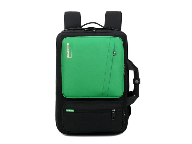 Jansicotek SOCKO 17 Inch Laptop Backpack with Side Handle and Shoulder Strap for Up to 17 Inches Laptop Notebook Computer,Black+Green