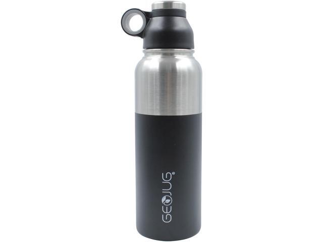 Brentwood Appliances G-1040BK GeoJug 40-Ounce Stainless Steel Vacuum-Insulated Water Bottle (Black)