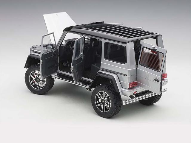 Mercedes Benz G500 4X4 2 Silver 1/18 Model Car by Autoart