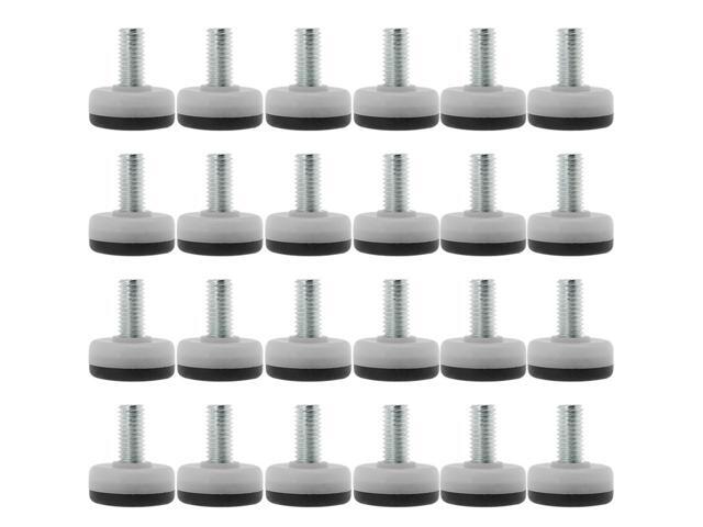 M10 x 20 x 30mm Furniture Glide Leveler Feet Floor Protector for Chair Leg 24pcs
