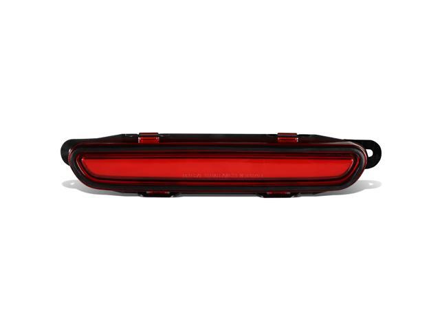 DNA Motoring 3BL-CHA06-3D-LED-RD For 2006 to 2010 Dodge Charger 3D LED Tube Bar Third 3rd Tail Brake Light Rear Center Stop Lamp Red Lens 07 08 09