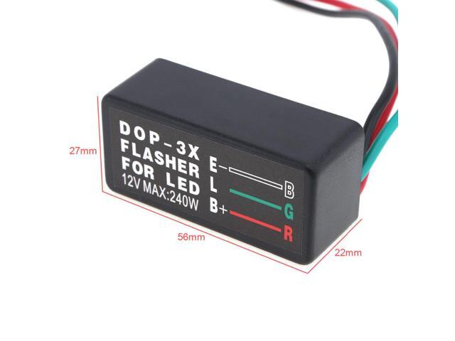 DC 12V Waterproof LED Turn Signal Light Flasher Blinker Relay Flash Strobe Controller Flasher Module for Auto Car Motorcycle ATV