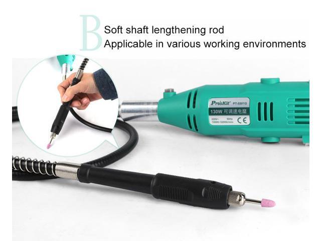 Proâ?skit PT-5501G Variable Speed Rotary Tool Electric Tools 130W Mini Drill 6 Position For Dremel Rotary Tools Mini Grinding Machine