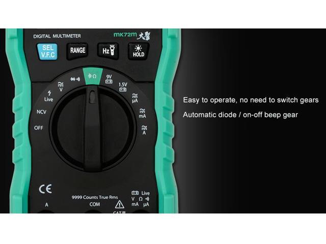 ELECALL MK72M Mini Multimeter Test Digital True RMS Multi-function Resistance Capacitor Tester Multimetro With Cable Probes