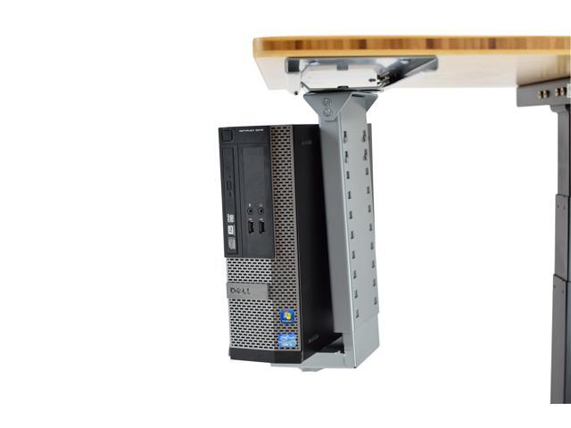 CPU2 under desk steel cpu holder swivels 360 slides in and out pc tower mount cage holder ergonomic standing desk accessory desk organization de...