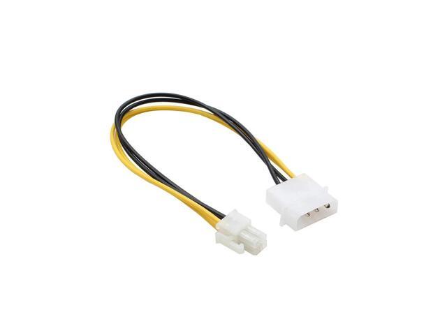 Square 4 Pin to Mini 4 Pin Cable Splitter Power Supply to Motherboard P3 Power Supply Cord Extend Adapter for PC CPU Computer