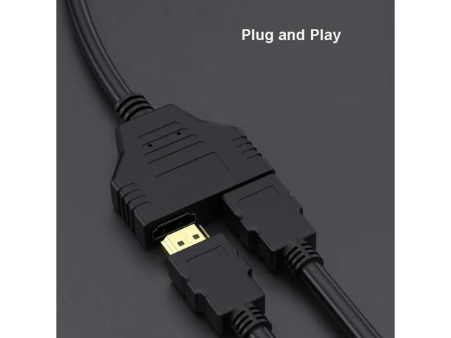 HDMI-compatible Cable Splitter 1080P 2 Dual Port Y Converter 1 In 2 Out Cord Extender Adapter For XBox PS3 LCD TV Switch