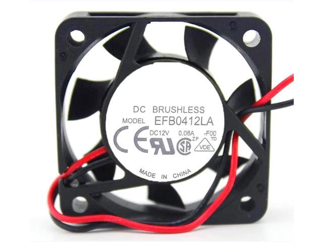 EFB0412LA DC12V 0.08A 40x40x10mm 2-Wire Cooling Fan 4010mm