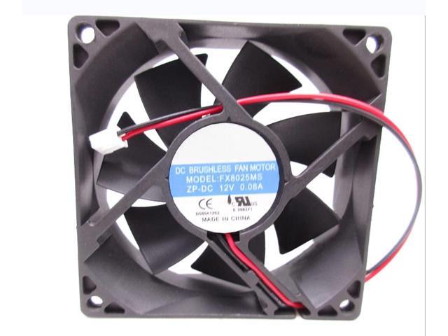 FX8025MS 12V 0.08A 80x80x25mm 2-Wire Cooling Fan