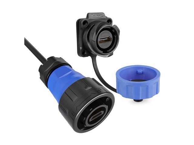 1Pcs M24 HDMI 2.0 Gold Plated Cable Connector HDMI-Compatible to HDMI Digital Adapter 3840 * 2160 HD for TV Computer Projector(Plug(3m) Socket)