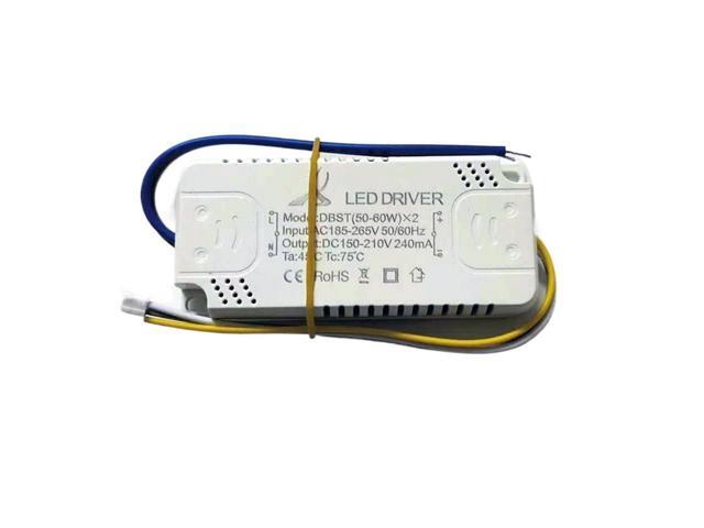 LED Driver 3 Colors Adapter for LED Lighting AC220V Non-Isolating for LED Ceiling Light 18-40W/40-50W/50-60W((50-60W)-2)