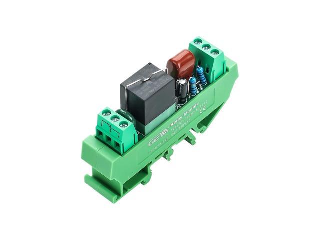 Submini Relay Module GY-T731C-S: 12V/24V/110V/220V AC/DC Coil V DIN Rail Mount, PLC/MCU Compatible for Load Current Control(220VAC)