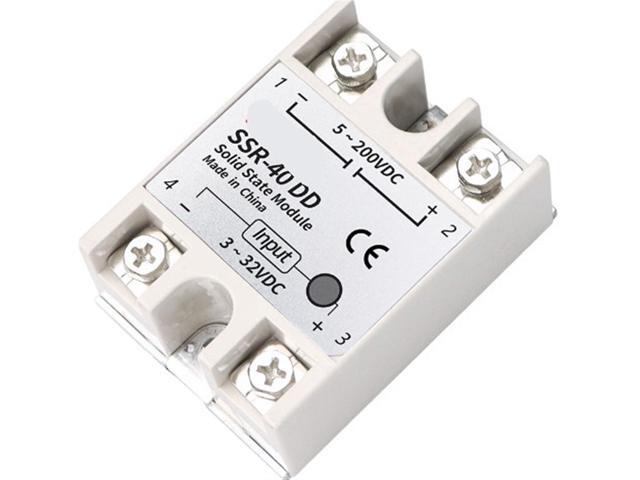 SSR -10DD/25DD/ 40DD Control SSR White Shell Single Phase Solid State Relay Without Plastic Cover(SSR-10DD)