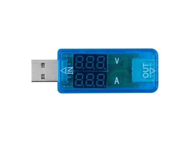 Battery Voltmeter Ammeter USB Digital Multimeter DC3.2-10V 0-3A Current Meter Tester Voltmeter Ammeter(Blue)