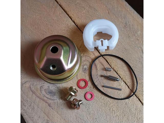 for 1PC 2 Pack Carburetor Bowl Kit CH260 CH270 CH395 CH390 Include Bowl, Gasket, Float, Pin, Screw, Washer, Needle Valve & Spring