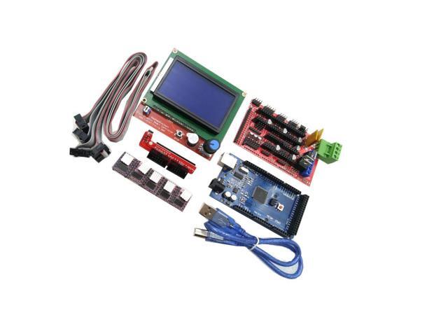 3D Printer kit 1pcs Mega 2560 R3 + 1pcs RAMPS 1.4 Controller+ 5pcs DRV8825 Stepper Motor Drive + 1pcs LCD 12864 Controller