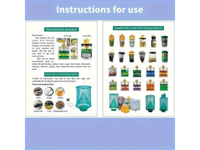 Transparent bee fly trap, outdoor hanging foldable fly trap, fly capture bag