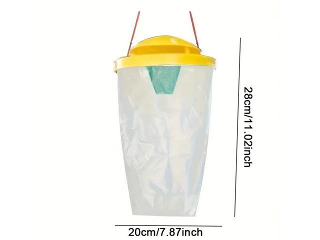 Two fly traps, outdoor hanging foldable fly traps, fly capture bags