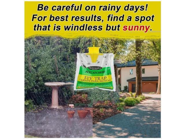 5 fly traps, outdoor hanging foldable fly traps, fly capture bags