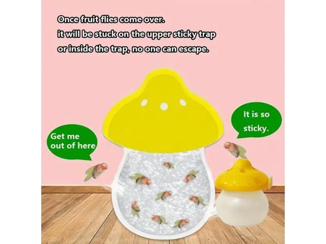 Fruit fly bottle, mushroom, yellowish-white fruit fly trap, fruit fly lure bottle, fruit fly trap